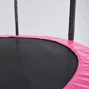 Trampolina Jampino 3,05 metrový priemer s ochrannou sieťkou a rebríkom ružová