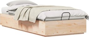 vidaXL Cadru de pat otoman natural 80 x 200 cm Lemn masiv de pin