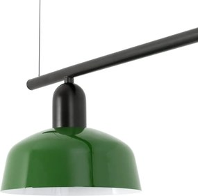 Lustra suspendata metal TATAWIN S 3L negru, verde