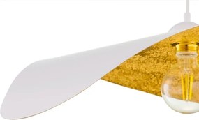 Lustră cu cablu LEAF 1xE27/15W/230V alb/auriu