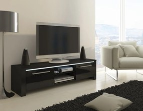 Masă TV/Dulap Freddy (negru + Negru lucios). 780042