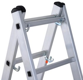 Schela cu scara dubla aluminiu  5 trepte 3 moduri utilizare 140 cm