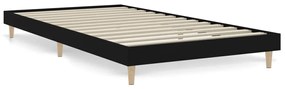 832054 vidaXL Cadru de pat, negru, 100x200 cm, lemn prelucrat