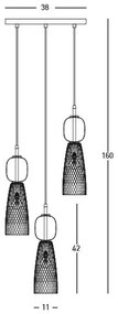 Lustra suspendata design decorativ Line 3L