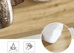 Etajera pentru birou NORDEKO 41x41 cm, neagra / stejar artisan