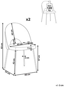 Set 2 buc scaun tip bar Clarissa (portocaliu). 1078499