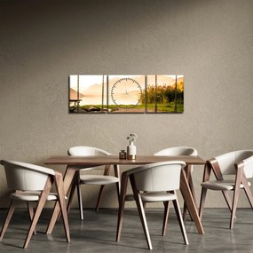 Tablou - balansoar în natură (cu ceas) (90x30 cm)