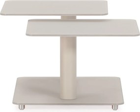 Măsuță de cafea crem din sticlă 54x115 cm Elvi – Marckeric