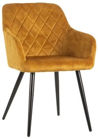 Set 2 scaune dining galben Ocre Fabric Chair