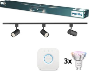 Philips - Spot LED dimabil pentru șină EASYLINK HUE, 3x GU10/4,7W/230V + Hue Bridge