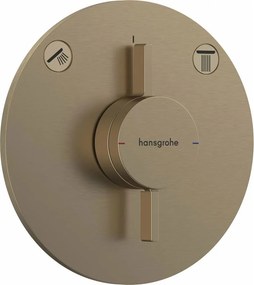 Baterie dus incastrata bronz periat Hansgrohe DuoTurn S 2 functii