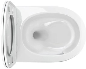 Omnires Ottawa vas wc cu capac soft-close agatat da da alb lucios OTTAWACSPMWBP
