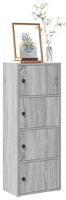 vidaXL Bibliotecă, gri sonoma, 40x24x102 cm, lemn prelucrat