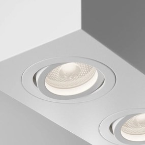 Corp aplicat cu 2 spoturi directionabile design tehnic Atom alb