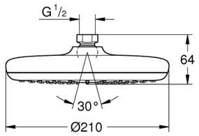 GROHE TEMPESTA 210 mm - cap de duș, crom lucios (26410000)