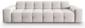 Canapea gri deschis cu tapițerie din catifea 255 cm Kendal – Micadoni Home