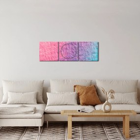 Tablou cu textură colorată (cu ceas) (90x30 cm)