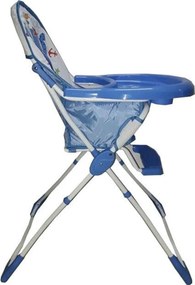 Scaun de masa pentru copii si bebe Baby Care™ ,pliabil, centura de siguranta, sezut comfortabil, masuta detasabila, Albastru