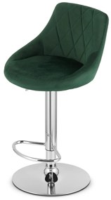 Scaun de bar verde KAST VELVET