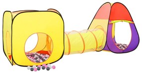 Cort de joaca pentru copii 250 bile, multicolor, 255x80x100 cm