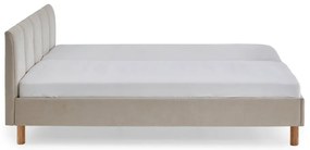 Pat matrimonial bej tapițat fără somieră 180x200 cm Joker – Meise Möbel