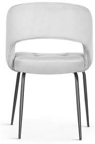 Scaun tapitat Lizbona gri/negru – H79 cm