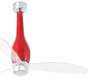Lustra cu Ventilator si telecomanda ETERFAN M LED rosu/transparent