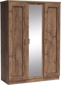 Dulap TEDY Typ T15, stejar lefkas, PAL melaminat, cu 3 usi, 135x57x190