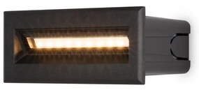 Spot LED incastrabil scari / perete exterior IP65 Bosca negru 13,7cm
