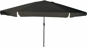 vidaXL Parasol de Grădină Negru 394 x 394 x 248 cm Poliester și oțel