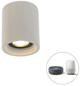 Spotlight rotund pentru plafon inteligent din beton cu Wi-Fi GU10 - Deep