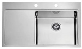 Chiuvetă de bucătărie ALVEUS 1103653 PURE 86x52,5 cm crom