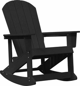 vidaXL Scaun rocking Adirondack Negru 92 x 73,5 x 92 cm HDPE