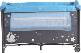 Patut pliant transformabil in tarc copii NOVOKIDS™ Sleepy NEST, 60X120 cm, 2 Niveluri, Masa infasat, Jucarie Carusel cu jucarii din plus, Fermoar