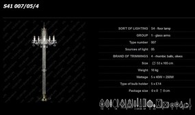 Lampadar 5 brate design LUX cristal Bohemia S41 007/05/4