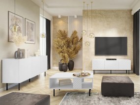 Set mobilier living Grotzi I (Alb + Negru) . 1105950