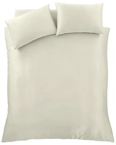 Lenjerie de pat bej din satin pentru pat dublu, extinsă 230x220 cm Silky Soft – Catherine Lansfield