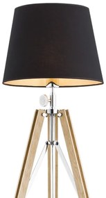 Lampadar/Lampa de podea eleganta cu trepied lemn natur ASTER