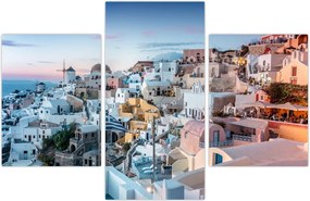 Tablou - Amurg în Santorini (90x60 cm)