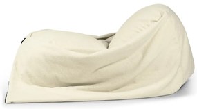 Fotoliu puf pentru copii crem cu tapițerie din țesătură bouclé Cocoon 120 – SLOWDOWN