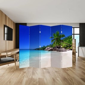 Paravan - Plaja pe insula Praslin (210x170 cm)