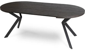 JAKS Masă rotundă extensibilă 90 - 190 cm negru Lugo