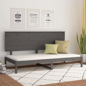3108134 vidaXL Pat de zi, gri, 90x200 cm, lemn masiv de pin