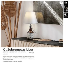Kit iluminat / Lampa de masa decorativa Licor alba