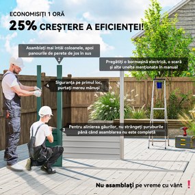 Outsunny Sopron Gradina 8×4 ft – Otel Galvanizat pentru Depozitare | Aosom Romania