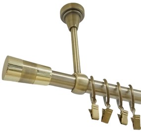 Galerie simpla prindere tavan VALEO 19 mm aur antic (Alege marime: 120 cm)