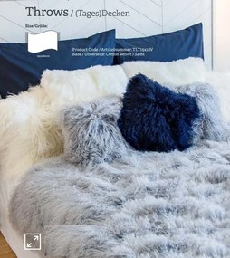 Covor din blana de oaie Tibetan Long Wool Single 150x180cm