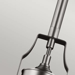 Lustră pe tijă Feiss FE-HOBSON-P-M-SN HOBSON 1xE27/60W/230V argintiu