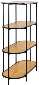 Bibliotecă neagră cu aspect de lemn de stejar 36x111 cm Vita - House Nordic