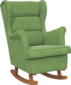 vidaXL Balansoar cu spătar verde deschis și lemn masiv